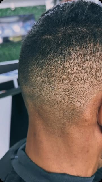 Fresh fade from behind the chair